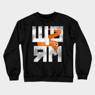 Orange Worm On A String Meme Retro Style Magic Fuzzy Worm Crewneck Sweatshirt